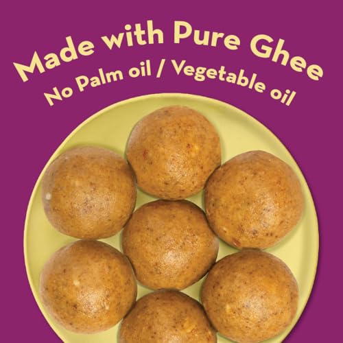 Image of GO DESi Atta Gond Laddu - 200 /150 grams | With Pure Cow Ghee | No Palm Oil or Maida | Sweets