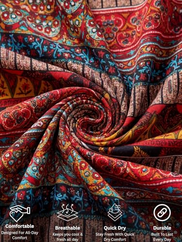 Image of GRECIILOOKS Trouser For Woman | Sharara For Women |Women's Boho Harem Pants | Printed Palazzo Pant For Womans Loose Fit Baggy Trousers with Elastic Waistband | Casual Yoga & Lounge Wear (Available in Plus Size)