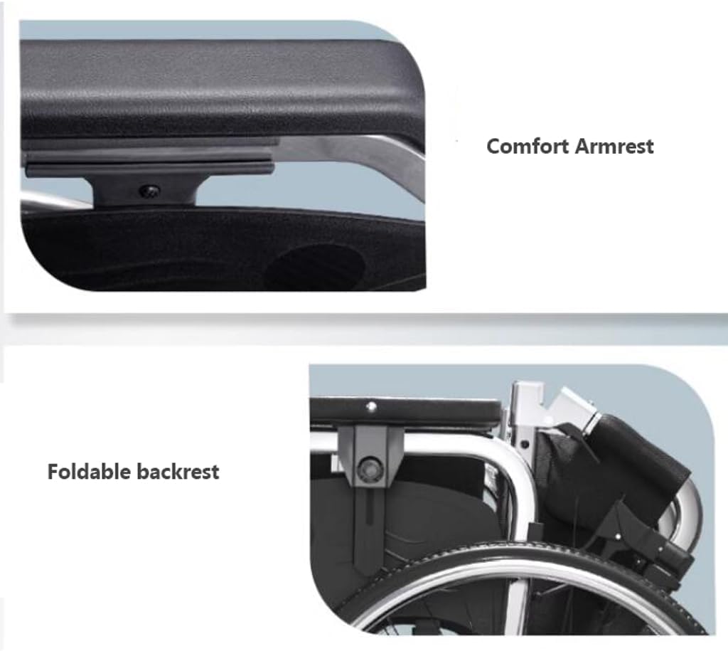 Transporte Seguro en Silla de Ruedas Sillas de Ruedas Sillas de Ruedas de Aluminio para Personas Mayores Sillas de Ruedas Plegables Sillas de Ruedas móviles para atención Sillas de Ruedas autopropuls