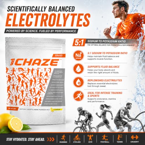 Image of QUA Nutrition1CHAZE Isotonic Sports Drink Powder 2kg | 6% Isotonic Hydration Energy Drink | Pre & Post Workout Nutrition Drink for Men and Women | Multi-Vitamin Electrolytes | Restores Hydration & Energy