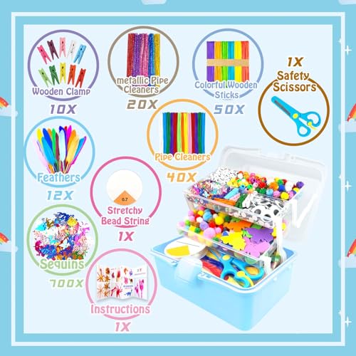 3000Pcs Arts and Crafts Supplies for Kids Craft Kits with Pipe... - Image 3