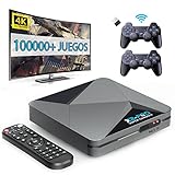 Super Console X2 Pro, Consola de Videojuegos Retro con 100000+ Juegos, Consola de Juegos con EmuELEC4.5+Android9.0+CoreE, 68+ Simuladores Compatibles para PSP/N64/DC/Sega Saturn, con 2 Gamepads
