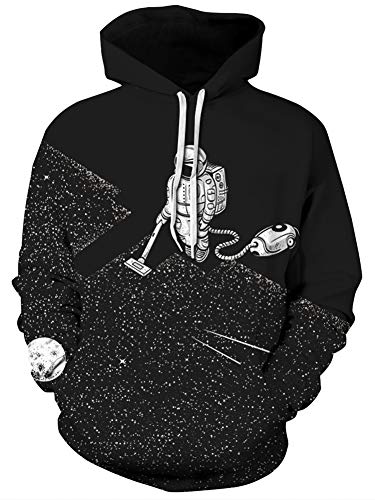 Xiaohudui Unisex Realistic Astronaut Printed Hip Hop Street Style Dust...