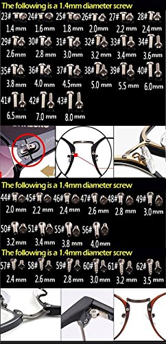 Octinpris Eyeglass Sunglass Repair Kit With Screws Tweezers Screwdriver Tiny Micro Screws Nuts Assortment Stainless Steel Screws Glasses Repair Nose Pads For Spectacles #TOP3