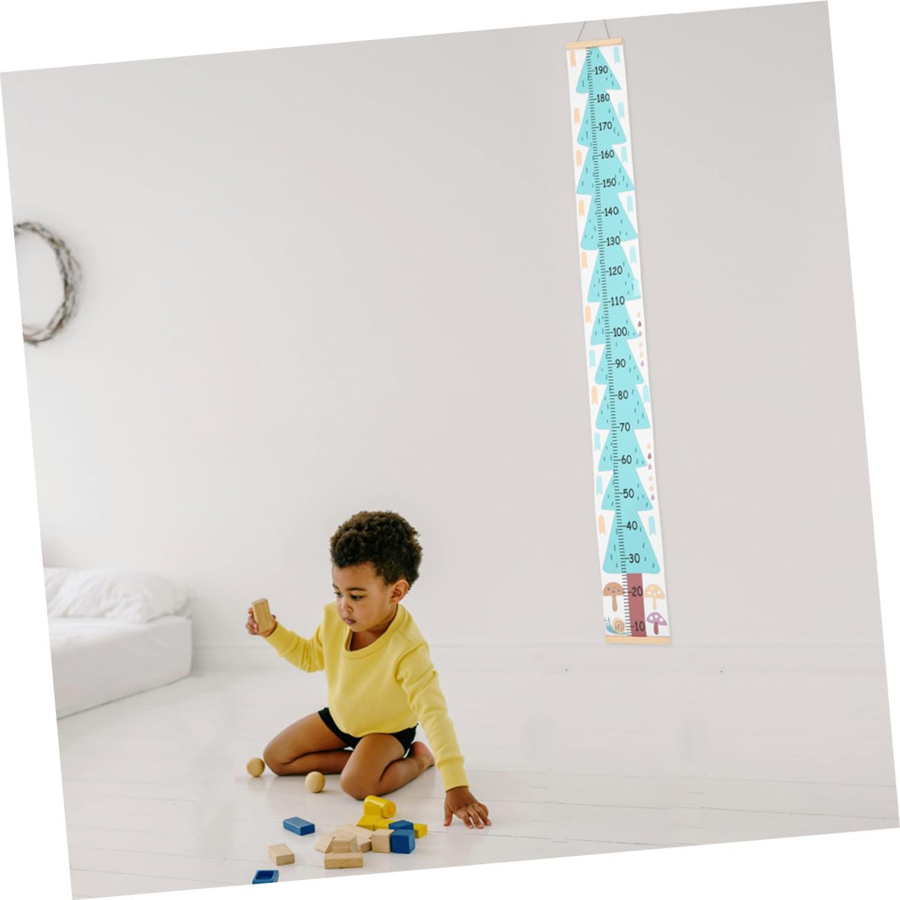 KOMBIUDA 2pcs Minimalist Growth Chart Height Ruler Wall Hanging Decor Height Measurement Tool for Nursery with Easy Installation and Artistic Design