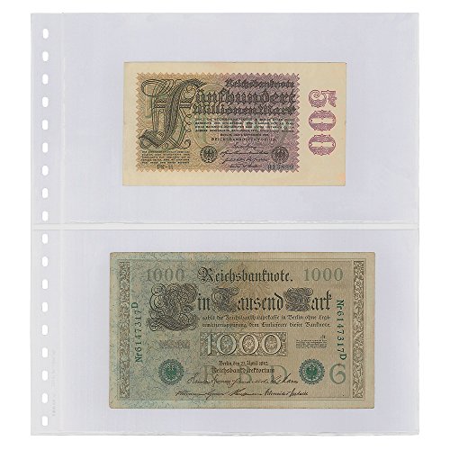Funda Lindner 850 con separador negro para billetes coleccionables
