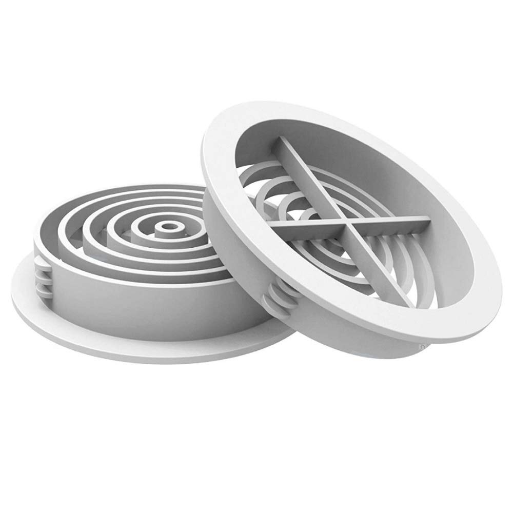 5 x White Plastic 70mm Round Soffit Air Vents/Push in Roof Disc Vents