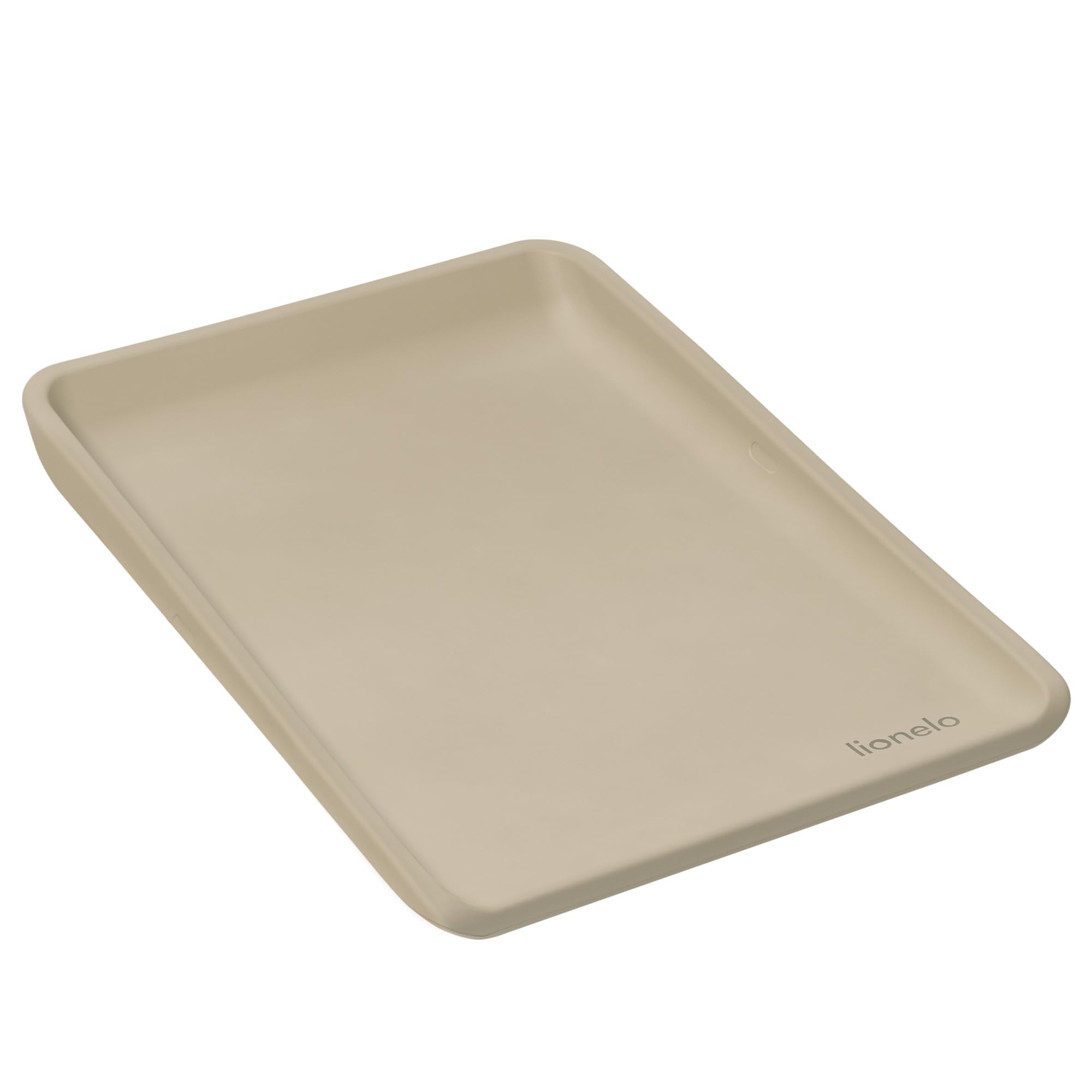 LIONELO Fasciatoio Neonato MEGS 50×70 cm Materassino Fasciatoio in Schiuma PU, Morbido Caldo al Tatto, Impermeabile, Antiscivolo, con Bordi Rialzati per Comfort e Sicurezza, Portatile (Beige)