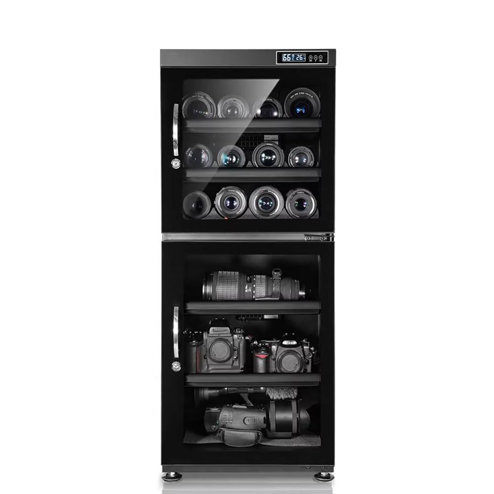PA-DABAOO Camera Dry Cabinet,Digital Control Dry Cabinet Box Storage,Fully Automatic Electronic Equipment Sealed Box,Intelligent Temperature Humidity LED Screen Noiseless,150L