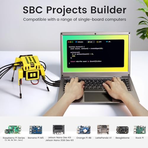 Image of Portable Monitor with Keyboard,14inch 1080P FHD Lapdock Compatible with Raspberry Pi /Mini PC /Phone /PC /Game Console,CrowView Note Built-in Battery with RPi5 Adapter(Full TypeC & HDMI Cable Included)