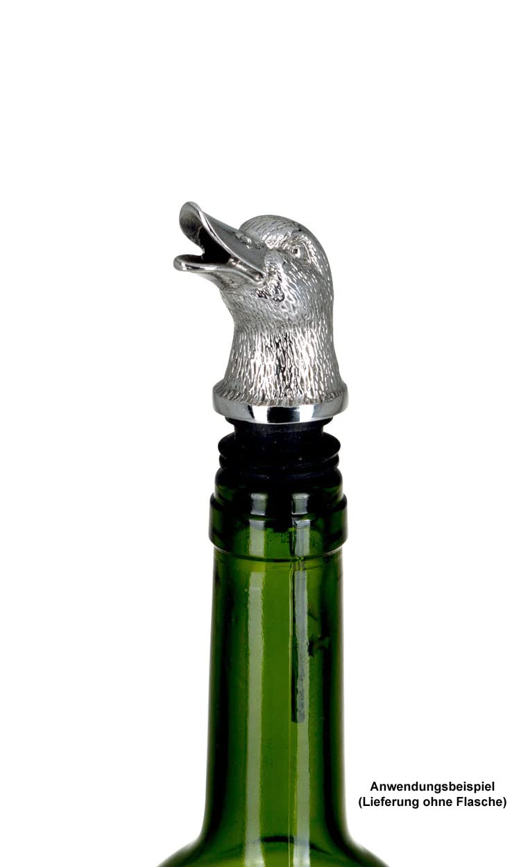 Bec Verseur Alcool Bouteille en Acier Inoxydable Motif Canard Ø 3 cm Longueur 5 cm