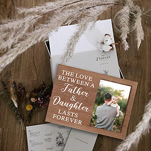Mayavenue Family Wooden Tabletop Picture Frame - The Love Between A Father And Daughter Last Forever Photo Frame For Dad Husband Birthday Christmas Gift #TOP2