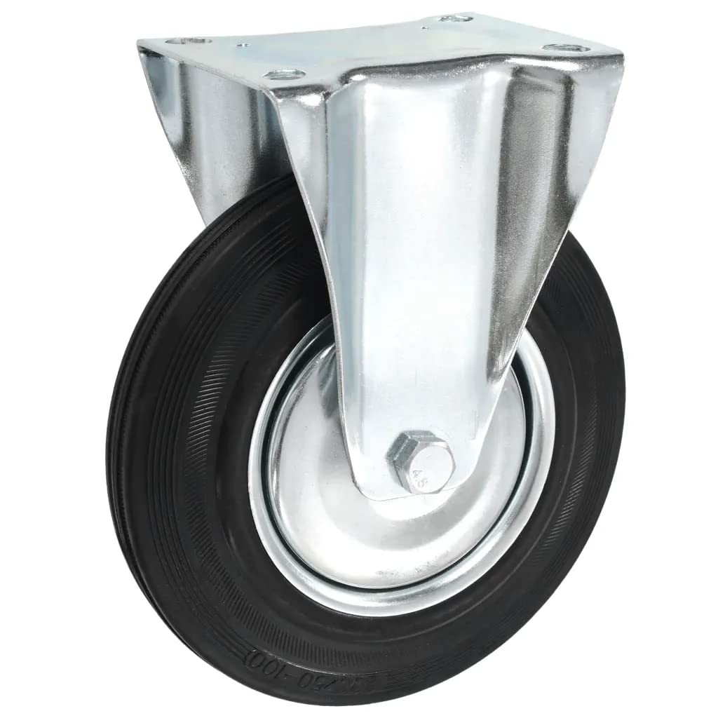 vidaXL 8x Bockrollen Transportrollen Möbelrollen Schwerlastrollen Laufrollen Rollen Möbelrolle Bockrolle Laufrolle Industrierolle 200mm Gummi Eisen