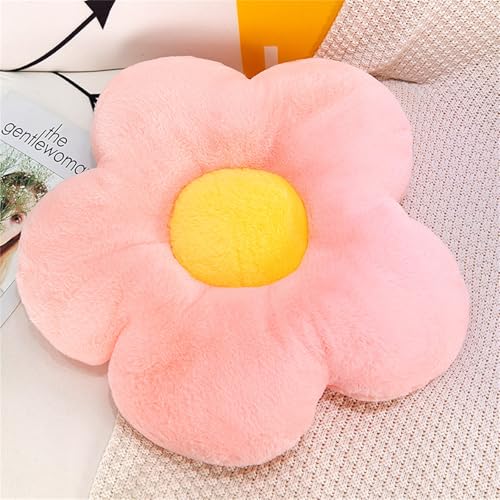 Chickwin Cuscino Fiore, Cuscino Fiori Estetico Simpatico Cuscino in Peluche a Forma di Fiore per Stanza, Camera, Divano Decorativo (Rosa,35cm)