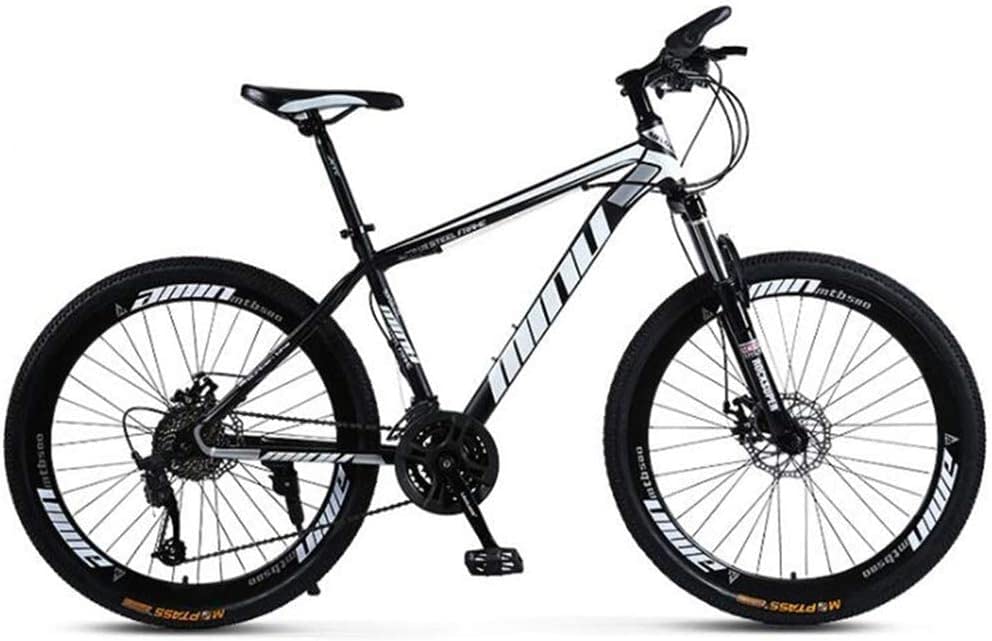Fahrrad, Mountainbike, Mountainbike mit Doppelfederung, 26-Zoll-Räder, Fahrrad für Erwachsene, Jungen (Color : Black White, Size : 30 Speed) Sport & Freizeit