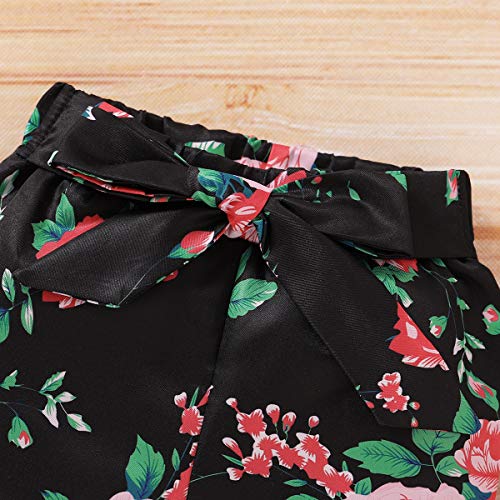 Image of NZRVAWS Newborn Baby Girl Clothes Long Sleeve Ruffle Romper Bodysuit Floral Halen Pants Bowknot Headband 3pcs