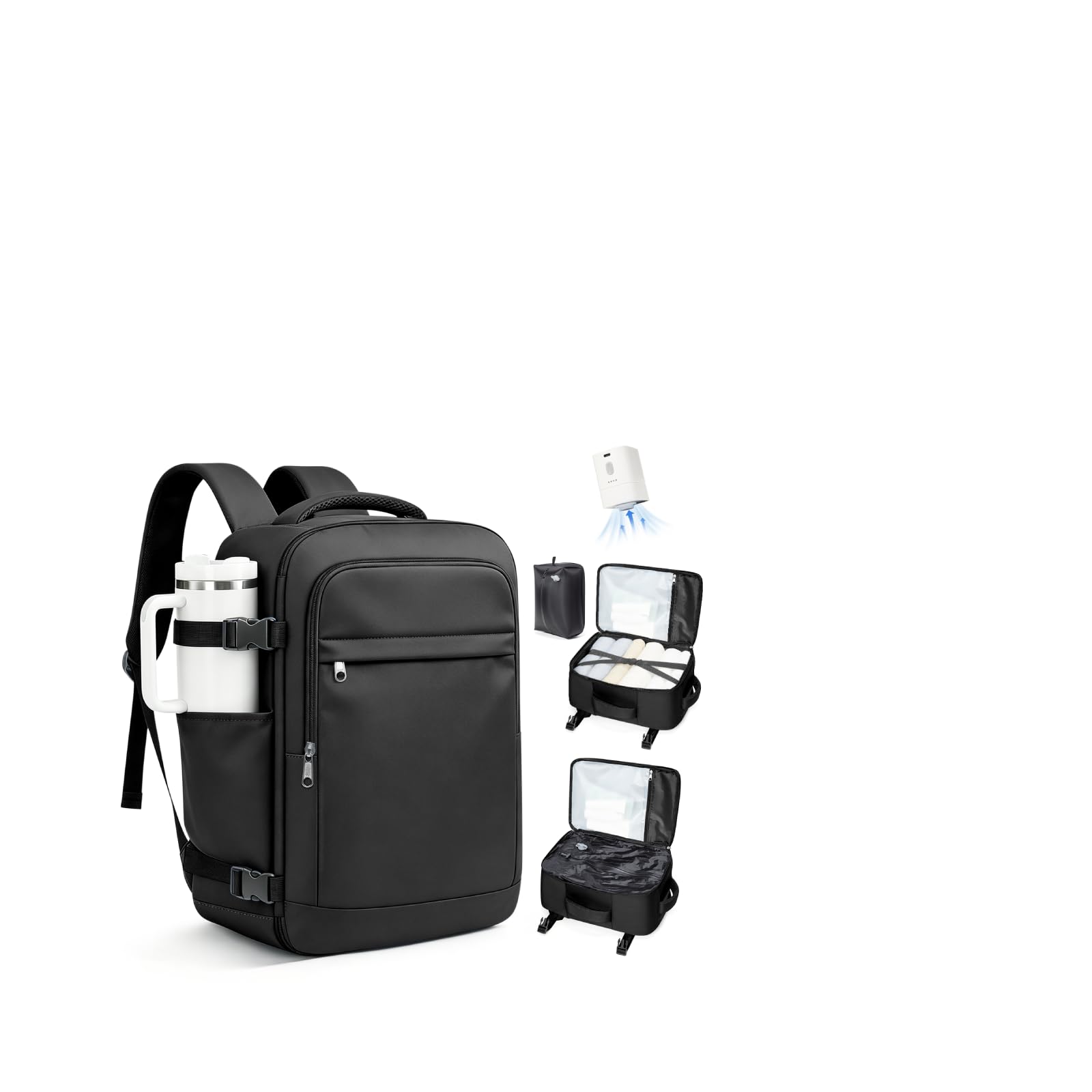 Vakuum Reisen Rucksack Handgepäck Flugzeug Tasche Airbag mit Vakuumsystem | Ryanair 40x30x20 Rucksack Damen Vacuum Reiserucksack mit Pumpe Laptop Wasserdicht Tagesrucksack Herren Koffer