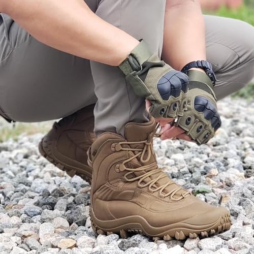 Image of Men's Tactical Boots 8'' Mid Combat Boots Waterproof Military Boots