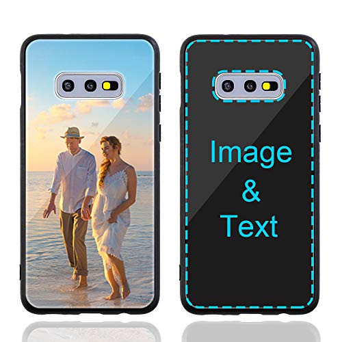 MXCUSTOM Personalised Phone Case for Samsung Galaxy S10e, Customised Anti-Scratch Tempered Glass Shockproof Soft TPU Cases with Photo Image Text Picture Design Your Own Phone Cover (GHS-BK-P1)