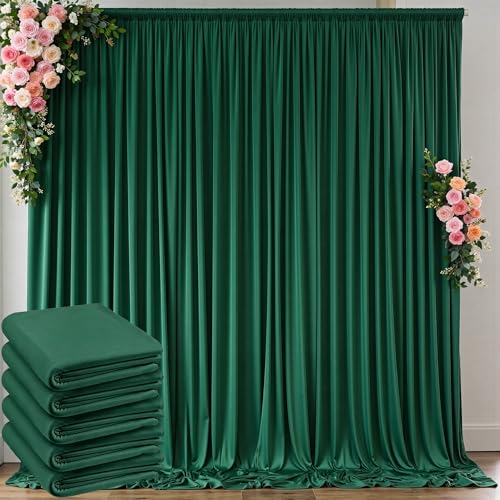 Cortinas fondo fotográfico verde Hunter 5x10ft 4 paneles miniatura 1