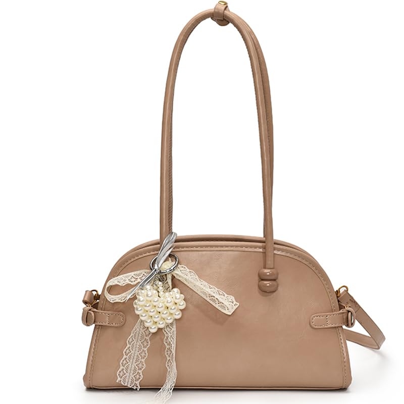 Y2k 90s Shoulder Bag For Women Retro Top Handle Handbag Underarm Purse Designer Crossbody Bags With Pendant