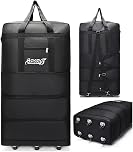 sanjianke-fs Expandable Extra Large Travel Oxford Duffel Bag with 6 Wheels Waterproof Lightweight Traveling Foldable Suitcase 42 inch