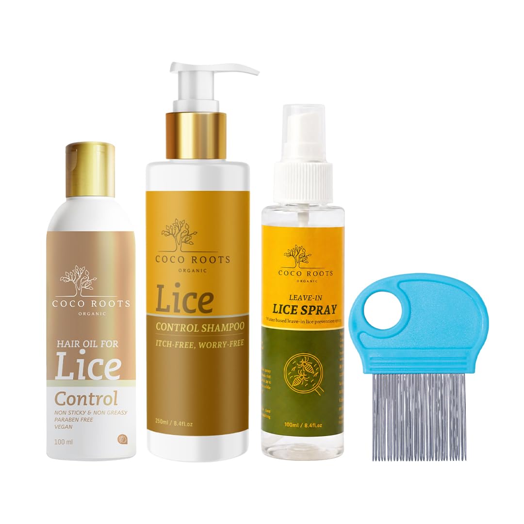 Ultimate Lice Treatment & Prevention Kit – Pack of 4 Organic Hair Oil | Control Shampoo | Leave-In Spray | and Professional Metal Nit Comb | Non-Toxic, Vegan & Paraben-Free-image-25