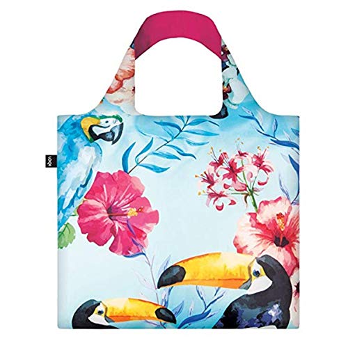 Image of LOQI Wild Birds Reusable Shopping Bag, Blue