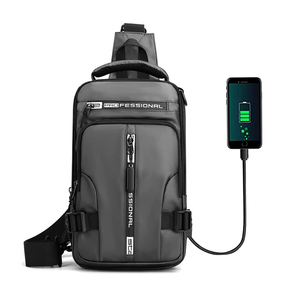 JBB Waterproof Sling Bag Crossbody Backpack for Men Women Multipurpose Waist Pack Chest Bag for Hiking Walking, 3#grey (B0B7RGY7BG) Amazon Price History, Amazon Price Tracker