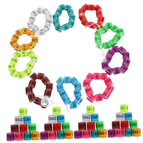 BESPORTBLE 100Pcs Colorful Pigeon Leg Bands Durable Bird Foot Rings for Easy Identification Mixed Colors for Poultry Management for Marking and Separating Birds