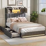 HOOGDLJ Cama tapizada 90x200cm, fácil Montaje (Gris)