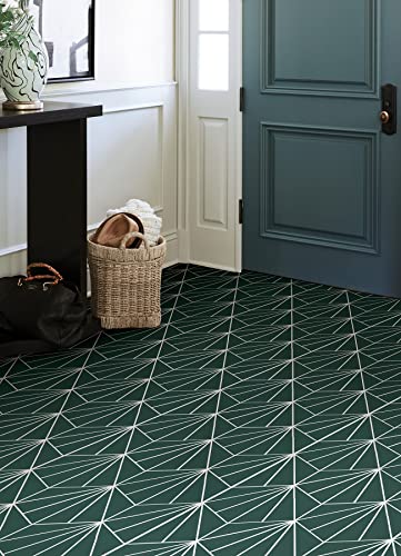 Floorpops Fp3926 Beryl Peel & Stick Floor Tiles, Green #TOP5