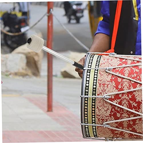 Baquetas de aleación de aluminio con cabeza de fieltro, portátiles, para instrumentos de percusión, bandas marciales y timbales miniatura 2