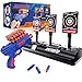 Diana Digital para Nerf, Objetivo de Tiro Electrónico con Pistola Juguete con 12 Clip de Dardos, 40 Balas Espuma, Rebote Automático & Puntuación & Sonido, Juego Disparos Regalo para Niños 5-15 Años