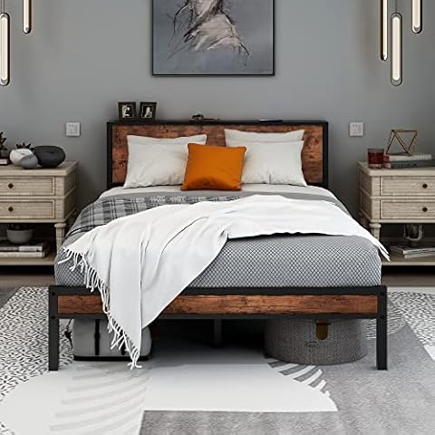 Diahomy Double Bed Frame with Storage Cover