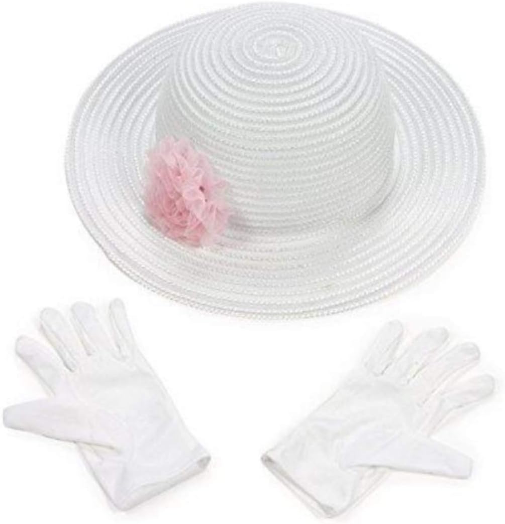 Variety Pink and White Tea Party - Easter Accessories Hat White Gloves Matching Purse