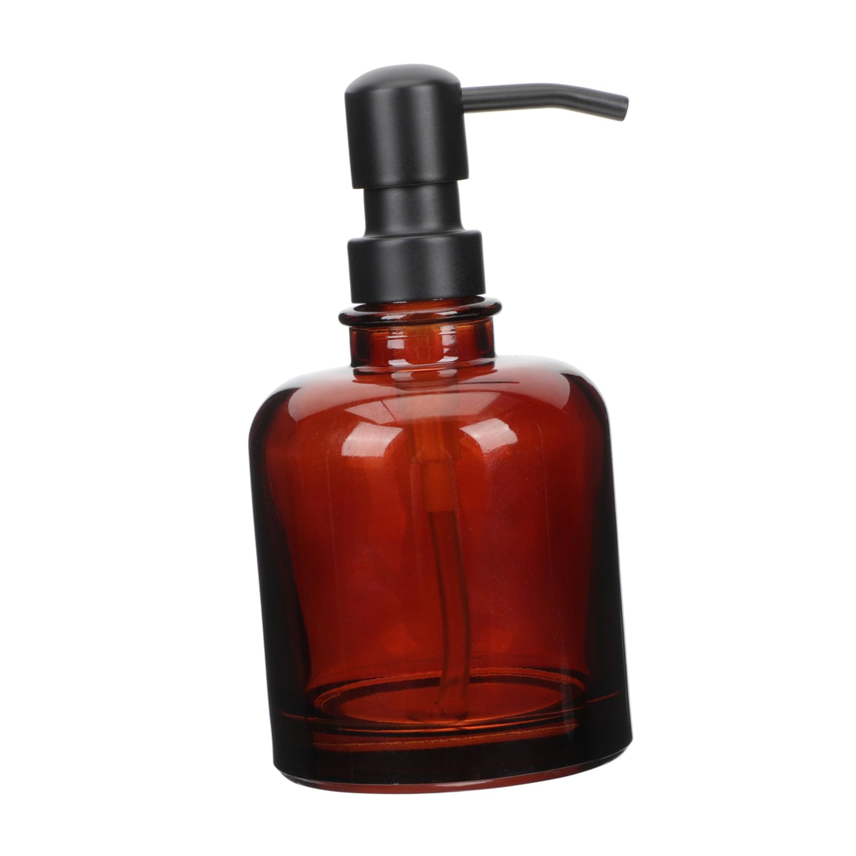WOONEKY Bottiglia Dosatrice in Acciaio Inossidabile da 12 Once con Pompa, Dispenser per Liquido Detergente e Shampoo per Viaggio e Hotel, Design Compatto e Riutilizzabile