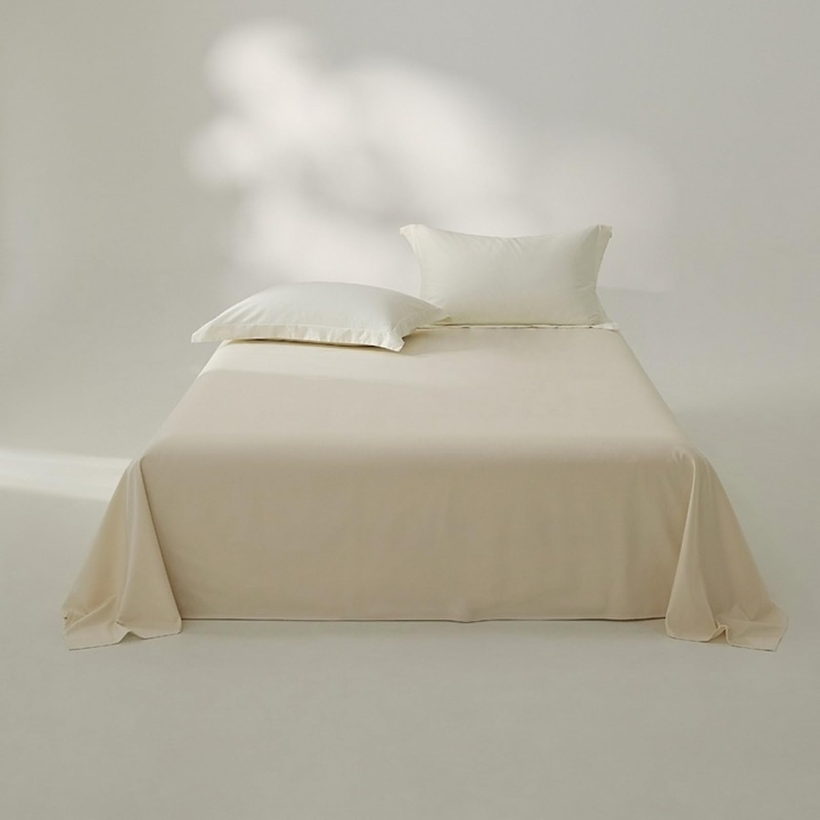 Drap plat sans coins élastiques kaki 230x245 en coton pour en finir avec les draps déchirés
