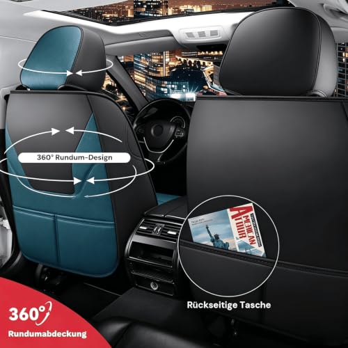 Housses de siège auto en cuir pour Citroen C8 confort premium