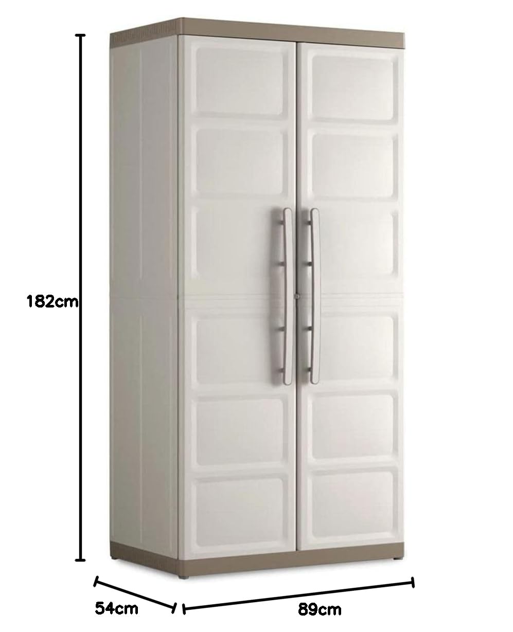 Keter Excellence Armadio per interni ed esterni, colore: beige/sabbia, 89 x 54 x 182 cm