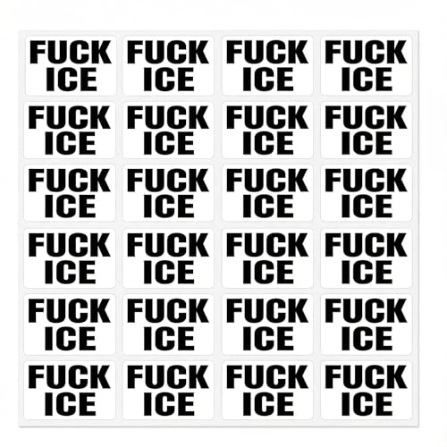 100 PCS Fuck ICE Stickers - Anti ICE Raid Vinyl Decals 2.25x1.25 Inch Waterproof & Tear Resistant Strong Adhesive for Laptop Water Bottle Bumper Outdoor Protest Use