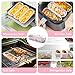 Ruckae 100 Pack Mini Loaf Cake Pan with Lids and Spoons Disposable Aluminum Tin Foil Pans Rectangle Mini Loaf Pans with Lids for Baking,Party,Picnics,Holidays (Pink)