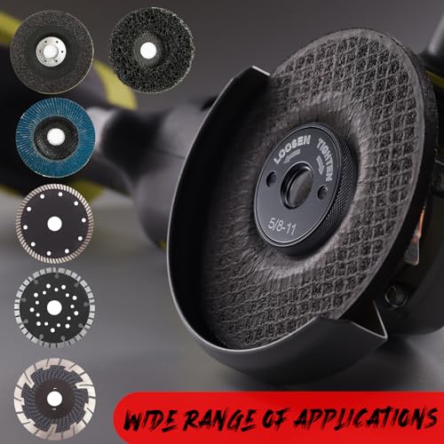 Otoolling 4 Pcs 5/8-11 Thread Angle Grinder Flange Nut No Wrench Required, Release Locking Nut for Angle Grinder with 5/8-11 Threaded Spindle by Otoolling - Image 5