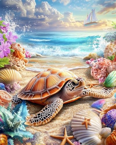 Kit broderie complet motif tortues pour surmonter le stress quotidien