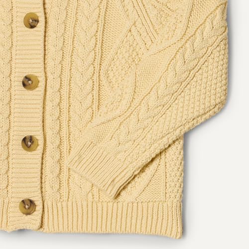 Image of Amazon Essentials x Sofia Grainge Unisex Toddlers and Babies' Cable Knit Cotton Fisherman Cardigan Sweater