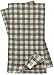 Produktbild Linen & Cotton 4 x Stoffservietten Servietten Stoff Leinenservietten Kariert im Landhausstil Estella - 100% Leinen, Weiß Weiss Grau (43 x 43cm) Verschiedene Frühling/Home Küche Restaurant Cafe Bistro