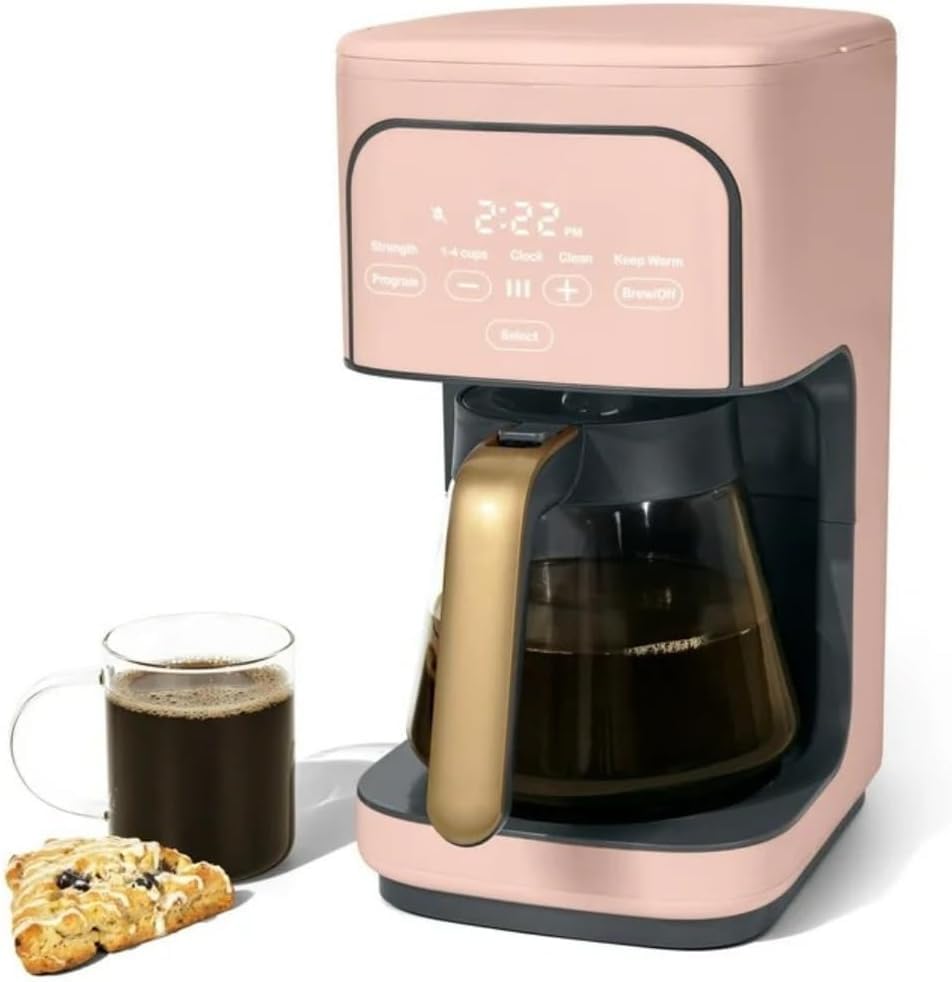 Image of 12 Cup Programmable Coffee Maker, by Drew Barrymore (Rose)