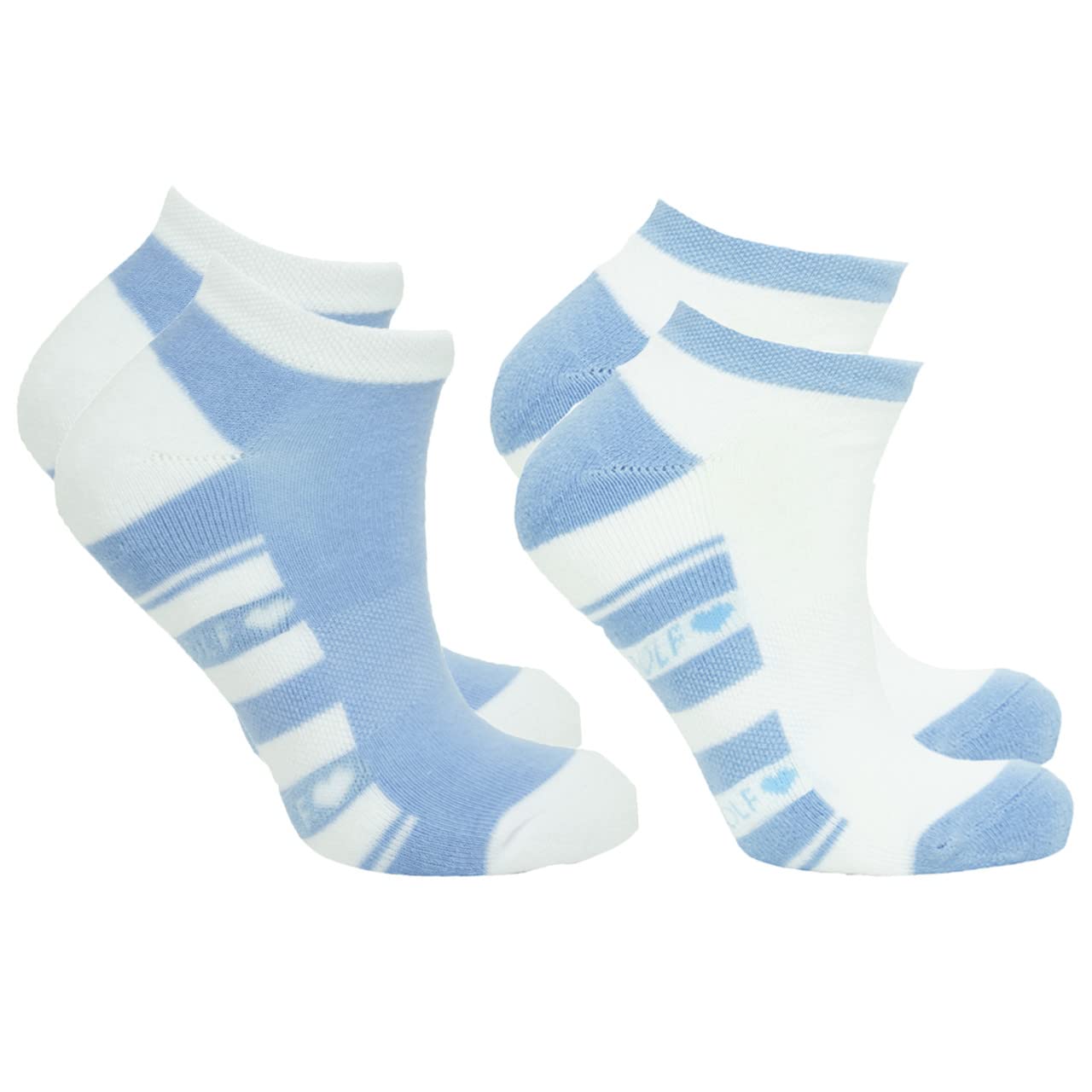 Pure Golf Ladies 2 Pair Pack of Pale Blue Golf Socks