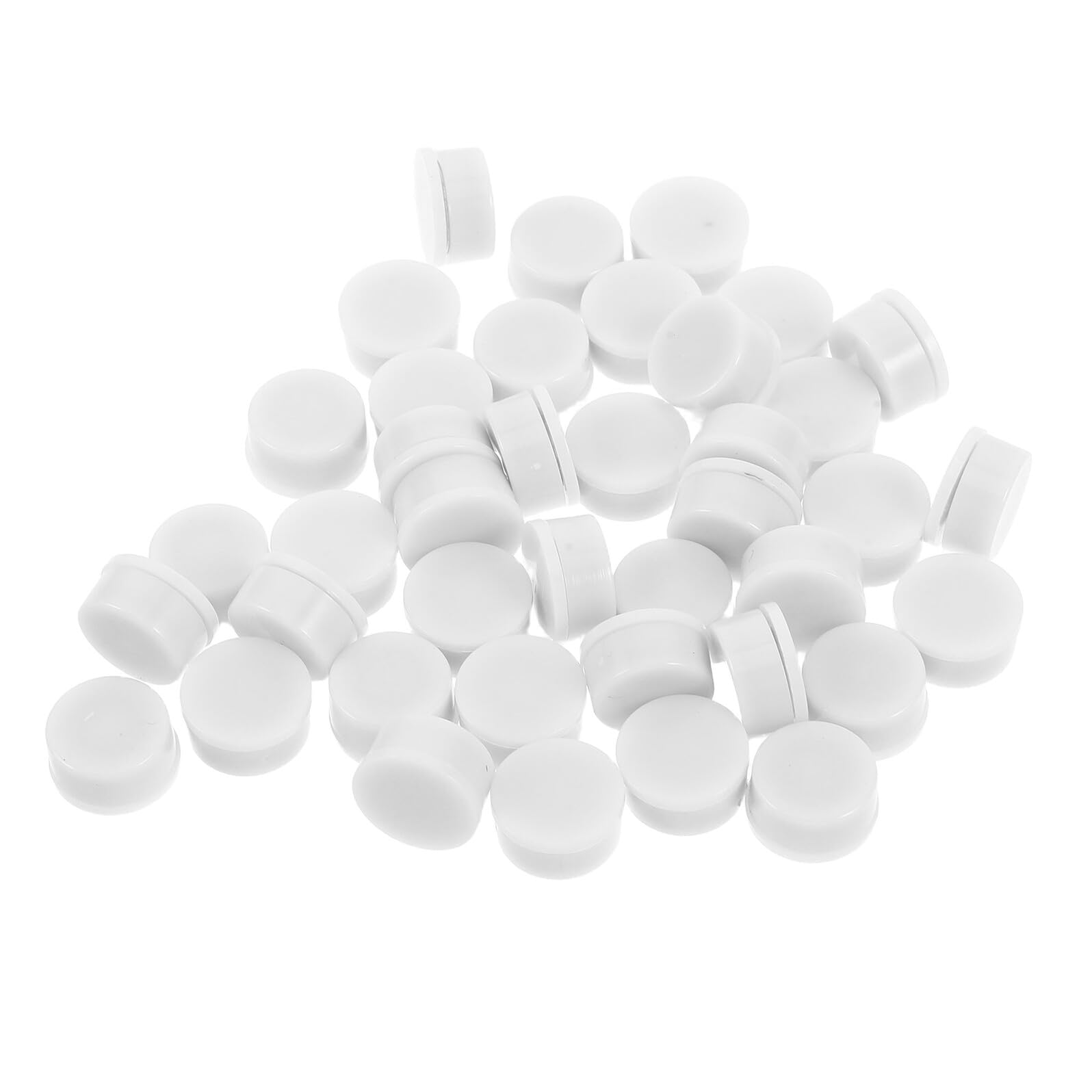 OSALADI 40pcs White Plastic Nail Art Spinner Shaft 12x13/7mm High-speed Rotating Bearing for DIY Manicure Charms Nail Decoration Accessories