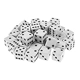 Super Z Outlet Standard 16mm White Dice with Black Pips Dots for Board Games, Activity, Casino Theme, Party Favors, Toy Gifts (100 Pack)